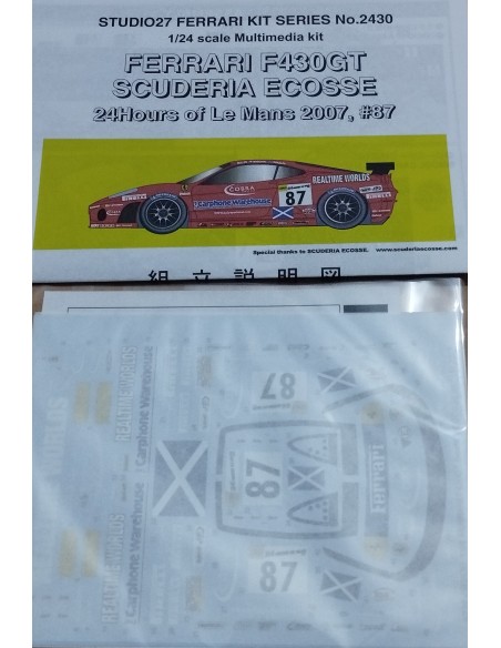 FERRARI F430 GT SCUDERIA ECOSSE  Nº 87 LM 2007