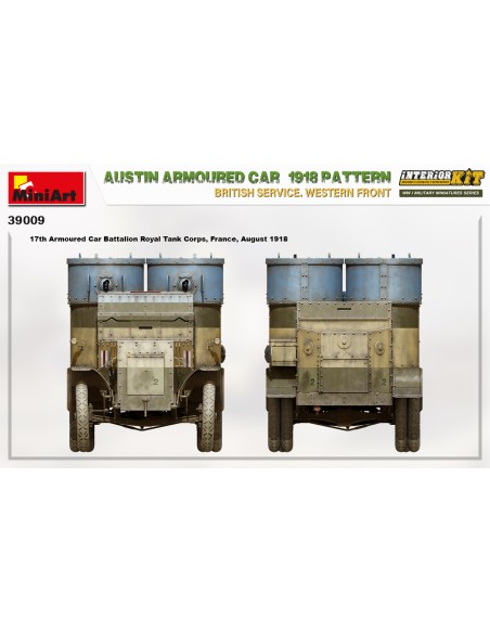 Austin Armoured Car 1918 Pattern. British Service. Western Front. Interior Kit