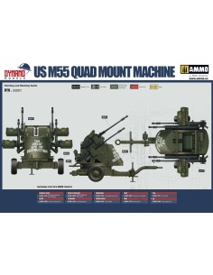 U.S. M55 Quad Mount Machine Guns 2 In 1 2