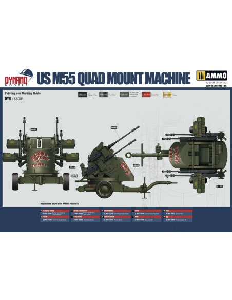 U.S. M55 Quad Mount Machine Guns 2 In 1