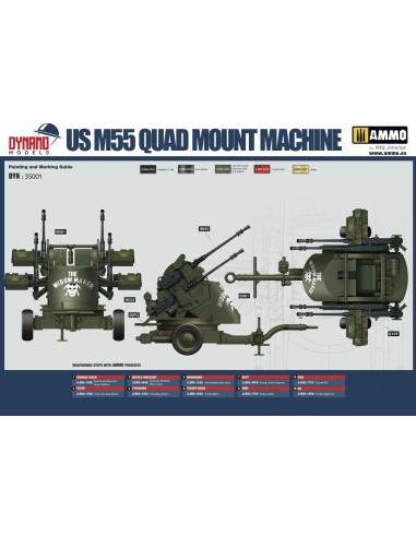 U.S. M55 Quad Mount Machine Guns 2 In 1