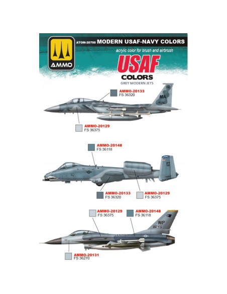 ATOM SET COLORES MODERN USAF-NAVY