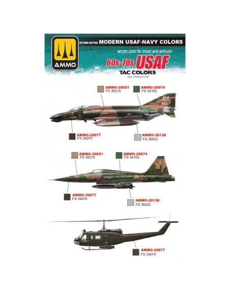 ATOM SET COLORES MODERN USAF-NAVY