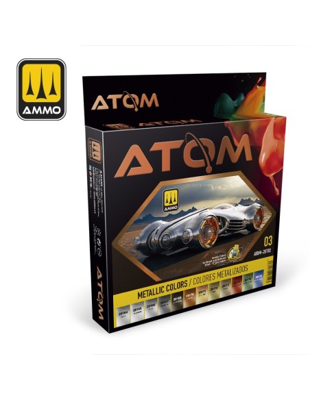 ATOM SET COLORES METALIZADOS