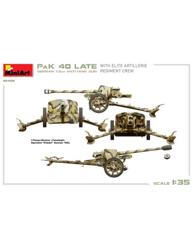 German 7,5cm Anti-Tank Gun PaK 40 Late With...