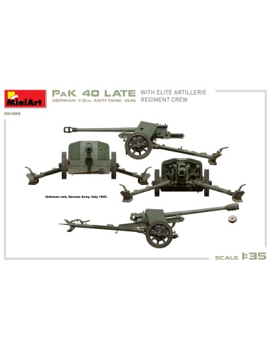 German 7,5cm Anti-Tank Gun PaK 40 Late With...