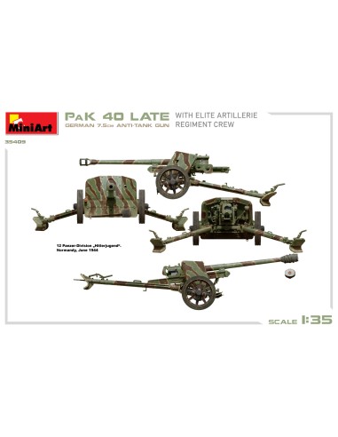 German 7,5cm Anti-Tank Gun PaK 40 Late With...