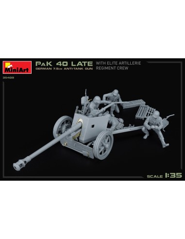 German 7,5cm Anti-Tank Gun PaK 40 Late With...