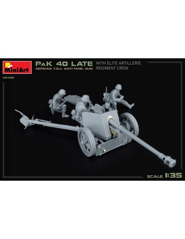 German 7,5cm Anti-Tank Gun PaK 40 Late With...