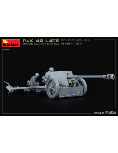 German 7,5cm Anti-Tank Gun PaK 40 Late With...