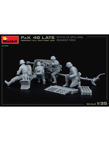 German 7,5cm Anti-Tank Gun PaK 40 Late With...