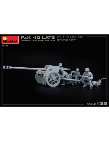German 7,5cm Anti-Tank Gun PaK 40 Late With...