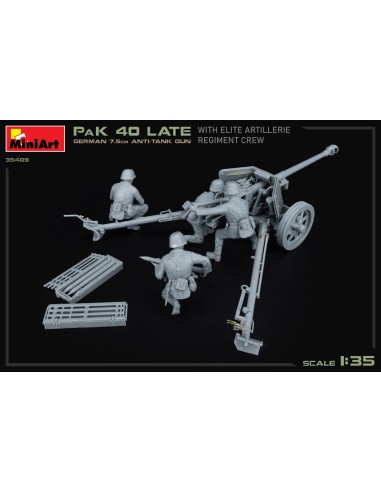 German 7,5cm Anti-Tank Gun PaK 40 Late With...