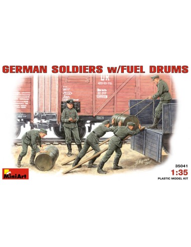 German Soldiers w/Fuel Drums