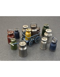 Milk Cans with Small Cart 2