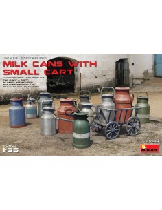 Milk Cans with Small Cart
