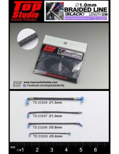 CABLE TRENZADO  BRAIDED LINE 1,0 NEGRO