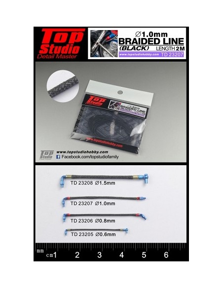 CABLE TRENZADO  BRAIDED LINE 1,0 NEGRO