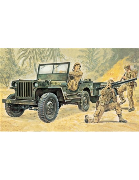 Willys MB Jeep with Trailer