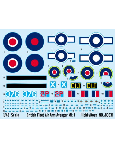 British Fleet Air Arm Avenger Mk 1+ MASCARAS...