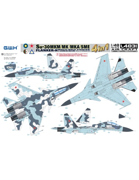 Su-30 MKM / MK / MKA / SME 'Flanker H' Multirole Fighter 4 In 1