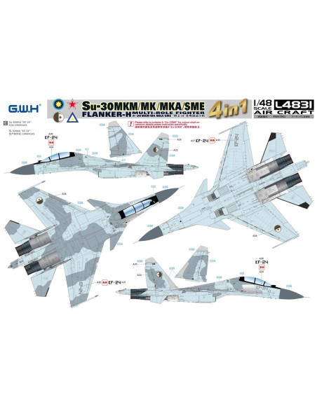 Su-30 MKM / MK / MKA / SME 'Flanker H' Multirole Fighter 4 In 1