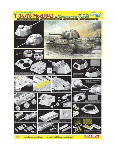 SOVIET T34/76 MOD.1943 WITH COMMANDER CUPOLA
