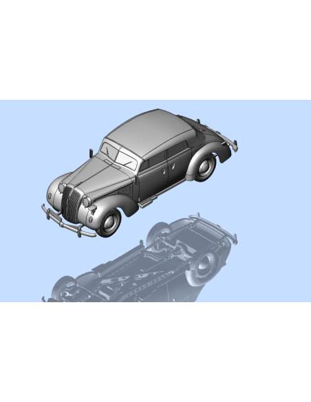 Admiral Cabriolet - WWII German Staff Car with Figures