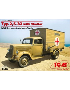 WWII German Ambulance Truck - Typ 2,5-32 with Shelter,