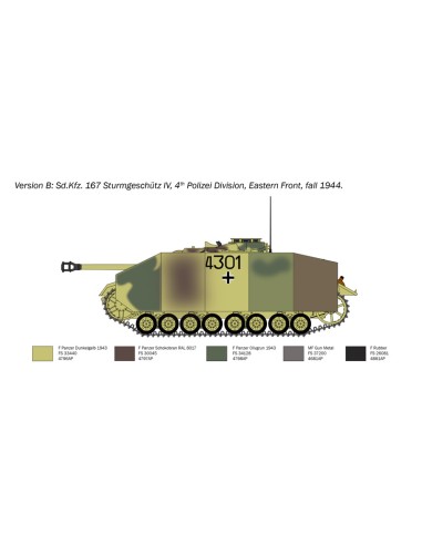 Sturmgeschutz / StuG.IV with Gluable Rubber Tracks