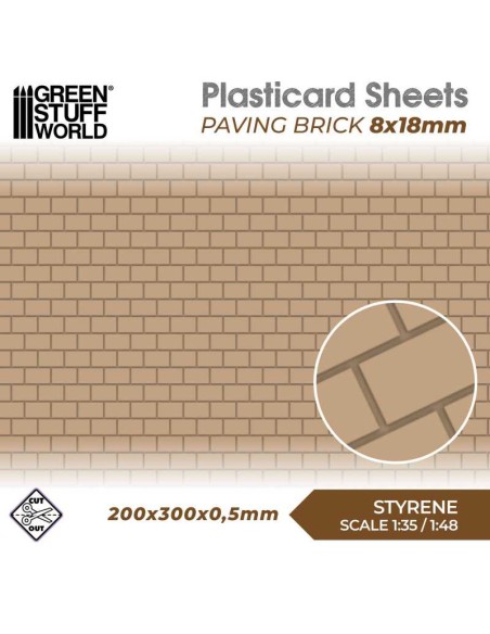 PLANCHA PLASTICARD - ADOQUINES 8X18MM
