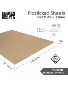 PLANCHA PLASTICARD - PARED DE LADRILLO 1,2MM 2