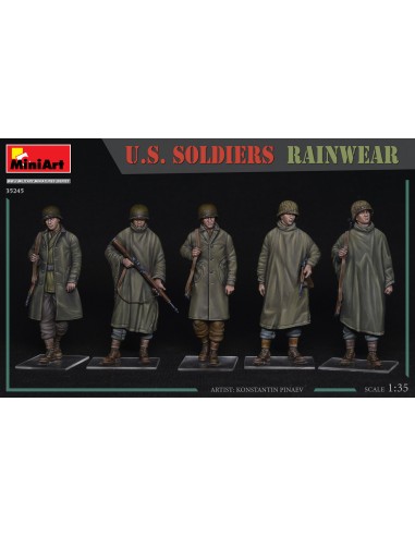U.S. Soldiers Rainwear WW II Military Miniatures