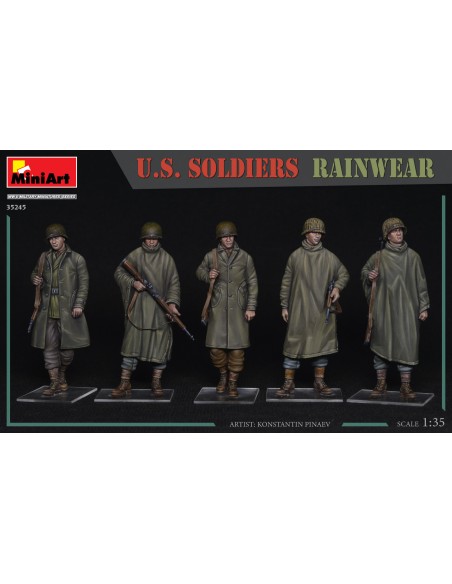 U.S. Soldiers Rainwear WW II Military Miniatures
