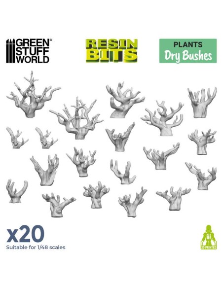 SET IMPRESO EN 3D - ARBUSTOS SECOS