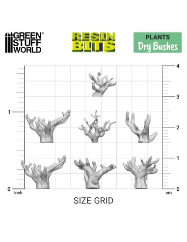 SET IMPRESO EN 3D - ARBUSTOS SECOS