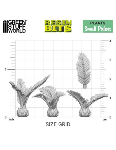 SET IMPRESO EN 3D - PALMERAS PEQUEÑAS