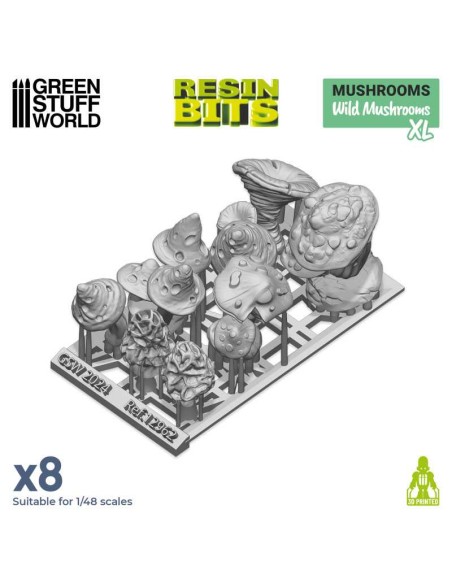 SET IMPRESO EN 3D - SETAS SILVESTRES XL