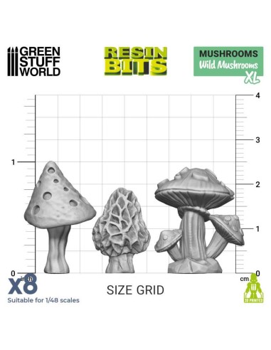 SET IMPRESO EN 3D - SETAS SILVESTRES XL