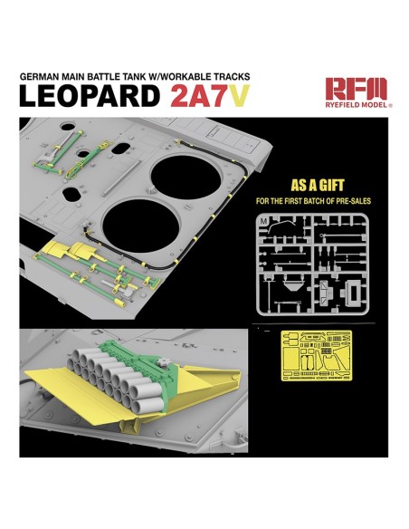 German Main Battle Tank Leopard 2A7V with Workable Tracks