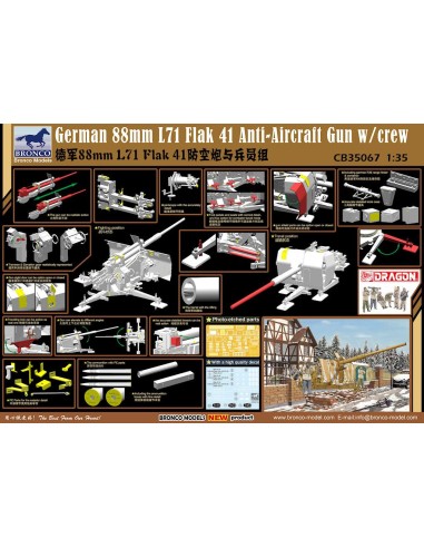 German 88mm L71 Flak 41 Anti-Aircraft Gun with...