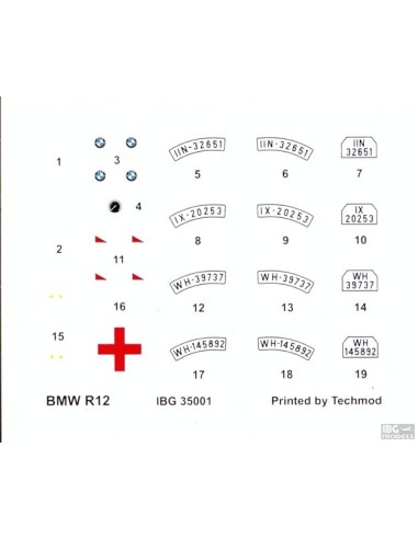 BMW R12 with sidecar Civilian - 3 in 1