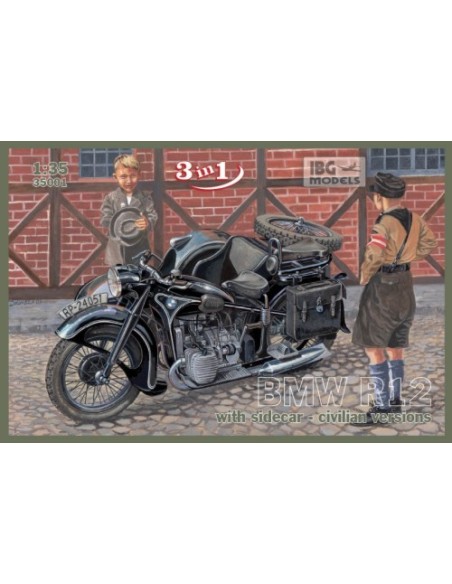 BMW R12 with sidecar Civilian - 3 in 1