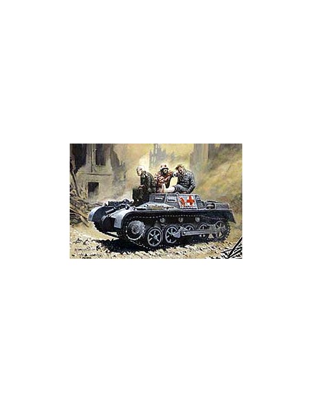 Pz I Ausf.A German WWII ambulance vehicle + figures