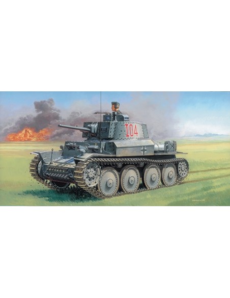 Pz.Kpfw. 38(t) Ausf. E/F fotograbados y cañon metal