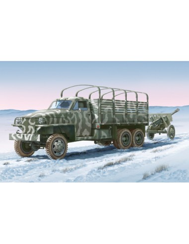 Lend-Lease U.S. truck with ZIS 3 Gun