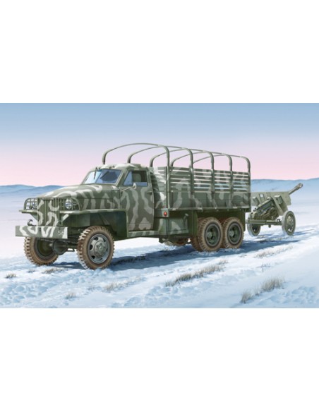 Lend-Lease U.S. truck with ZIS 3 Gun