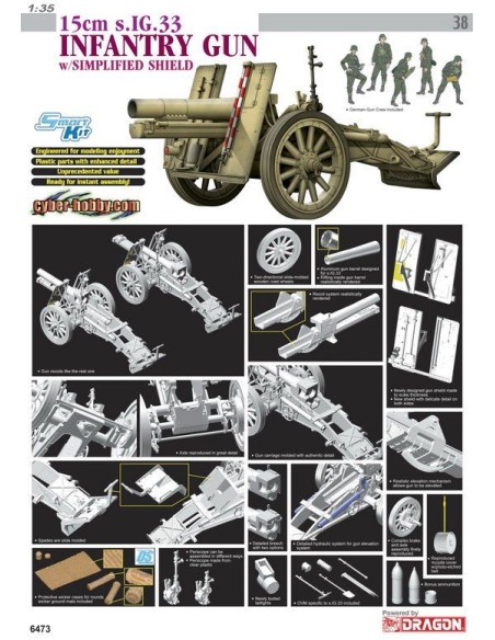 German 15cm Infantry Gun with Simplified Shield and Crew