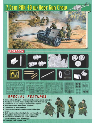 7.5cm PAK 40 w/Heer Gun Crew  LEER DESCRIPCION