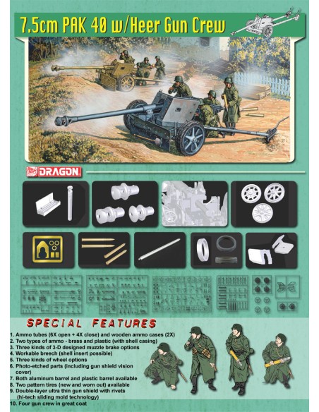 7.5cm PAK 40 w/Heer Gun Crew  LEER DESCRIPCION